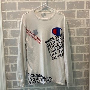 Long sleeve white champion shirt